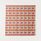 Indische Illustration des traditionellen Textildes Wandteppich (Vorderseite (Horizontal))