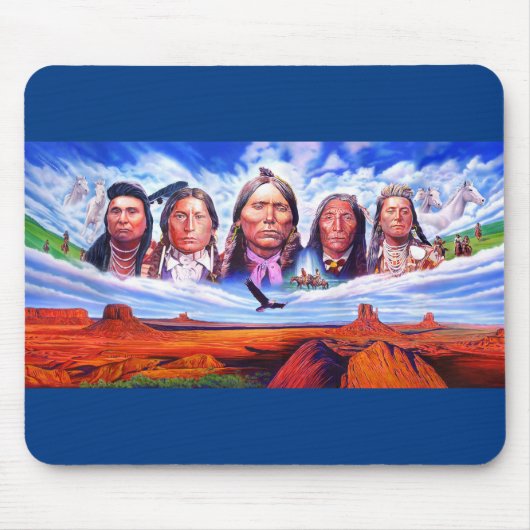 Indische Indianerchiefs - individuell anpassbar Mousepad (Vorne)