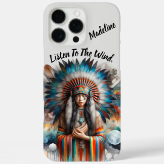 Indische Indianerin, lebendige Feder iPhone 16 Pro Max Hülle