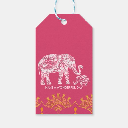 Indische Inspiration Geschenkanhänger (Vorderseite)