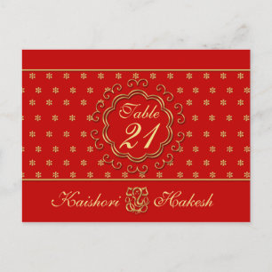 Indische Inspirierte Hochzeitskarte Postkarte