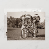 Indische Jungen mit Fahrrad Postkarte (Vorne/Hinten)