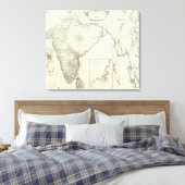 Indische Karte Leinwanddruck (Insitu (Schlafzimmer))