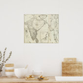 Indische Karte Poster (Küche)