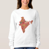 Indische Karte Sweatshirt (Vorderseite)