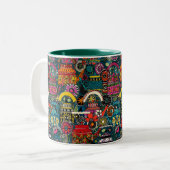Indische Kessel dunkel Zwei-Tone-Tasse Zweifarbige Tasse (Vorderseite Links)