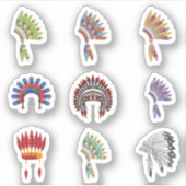 Indische Kopfaufkleber Aufkleber (Vorderseite)