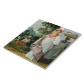 Indische kreolische Westfrau mit ihrem schwarzen Fliese (Seite)