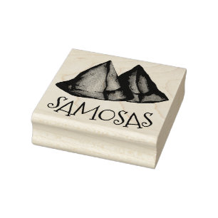 Indische Küche Gemüse vegetarische Kochen Samosas Gummistempel