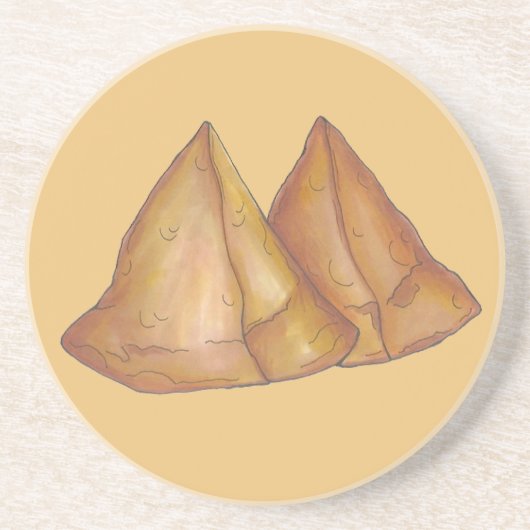 Indische Küche Gemüse vegetarische Kochen Samosas Sandstein Untersetzer (Vorne)