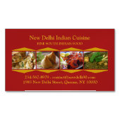 indische Küche Magnetische Visitenkarte (Vorderseite)