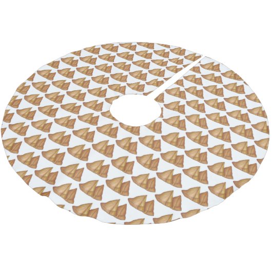 Indische Küche Vegetarisches Kochen Frittierte Sam Polyester Weihnachtsbaumdecke (Schrägansicht)