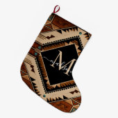 Indische Kultur Boho Style Großer Weihnachtsstrumpf (Vorderansicht (hängend))