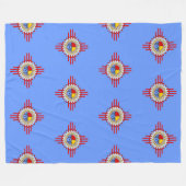 Indische Kultur - Kachina Zia Symbol 1 Fleecedecke (Vorderseite (Horizontal))
