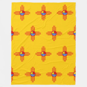 Indische Kultur - Kachina Zia Symbol 2 Fleecedecke