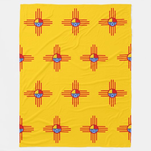 Indische Kultur - Kachina Zia Symbol 2 Fleecedecke (Vorderseite)