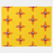 Indische Kultur - Kachina Zia Symbol 2 Fleecedecke (Vorderseite (Horizontal))