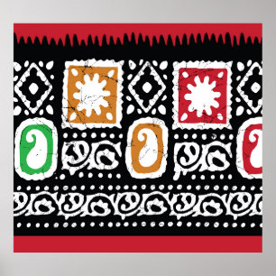 Indische Kultur: Traditionelles Kunstdesign Poster