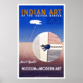 Indische Kunst in Amerika 1936 WPA Poster (Vorne)