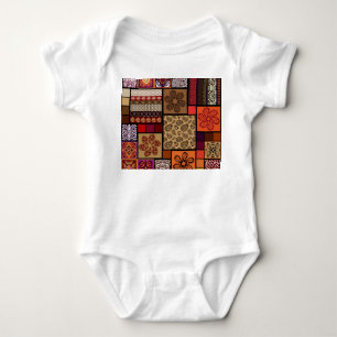 Indische Künste, mega nahtloses kreatives Set. Baby Strampler