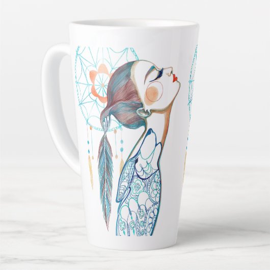 Indische Lady Art Tasse (Linke Ecke)