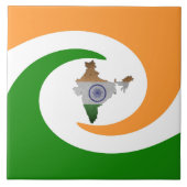 Indische Landesflagge Fliese (Vorderseite)