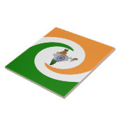 Indische Landesflagge Fliese (Seite)