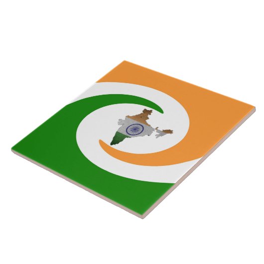 Indische Landesflagge Fliese (Seite)