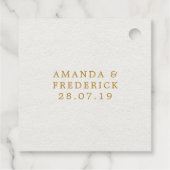 Indische Legende Tribal Boho Wedding Monogram Geschenkanhänger (Rückseite)