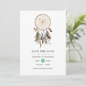 Indische Legende Tribal Boho Wedding Save The Date (Stehend Vorderseite)