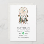 Indische Legende Tribal Boho Wedding Save The Date (Vorne/Hinten)