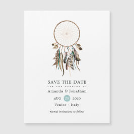 Indische Legende Tribal Boho Wedding Save the Date Magnetkarte