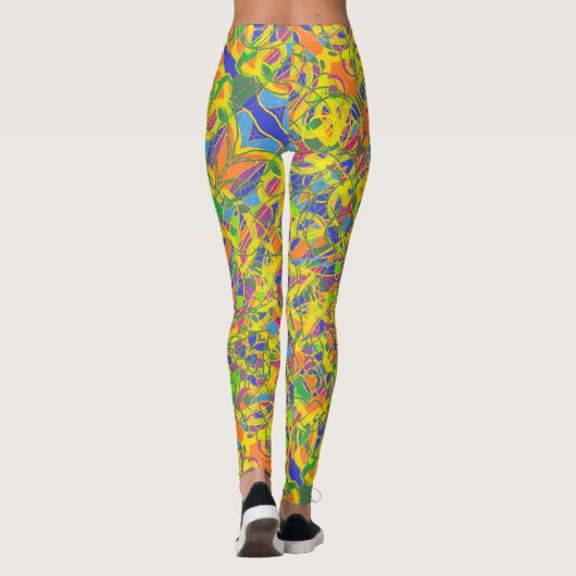 Indische Leggings abstrakter Kunst (Rückseite)