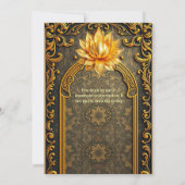 Indische Lotus-Blume Hindi Hindu Einladung (Rückseite)