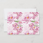 Indische Lotus-Blume RSVP Karte (Rückseite)