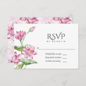 Indische Lotus-Blume RSVP Karte (Vorne/Hinten)