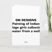 Indische Mädchen Karte (Rückseite)