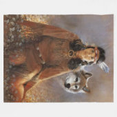 INDISCHE MÄDCHEN und WOLF Fleece-Decken Fleecedecke (Vorderseite (Horizontal))