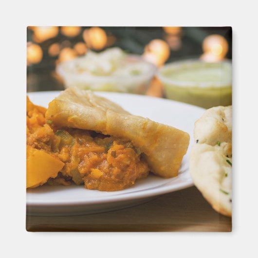 indische Mahlzeit Magnet (Vorne)