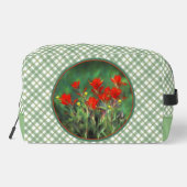 Indische Malerei mit Pinsel Original Wildblume Art Waschbeutel (Rückseite)