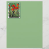 Indische Malerei mit Pinsel - Originelle Blume (Vorderseite)