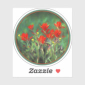 Indische Malerei mit Pinsel - Originelle Blume Aufkleber (Blatt)