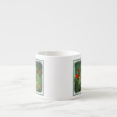 Indische Malerei mit Pinsel - Originelle Blume Espressotasse (Vorderseite)