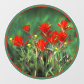 Indische Malerei mit Pinsel - Originelle Blume Fensteraufkleber (Blatt)