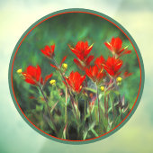 Indische Malerei mit Pinsel - Originelle Blume Fensteraufkleber (Blatt 3)