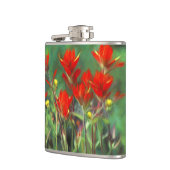 Indische Malerei mit Pinsel - Originelle Blume Flachmann (Links)