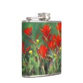 Indische Malerei mit Pinsel - Originelle Blume Flachmann (Rechts)
