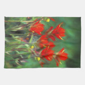 Indische Malerei mit Pinsel - Originelle Blume Geschirrtuch (Horizontal)