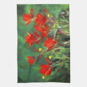Indische Malerei mit Pinsel - Originelle Blume Geschirrtuch (Vertikal)