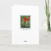 Indische Malerei mit Pinsel - Originelle Blume Karte (Rückseite)